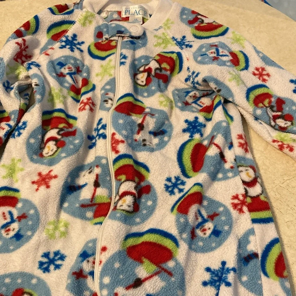 Fleece snowman pjs pair